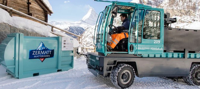 nachhaltige Beschaffung: Entsorgung Recycling Zermatt durch Schwendimann